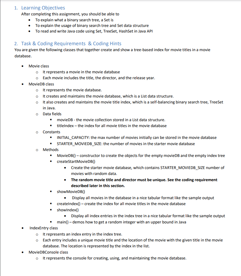 1. Learning Objectives After completing this | Chegg.com