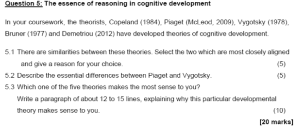 Solved Question 5 The essence of reasoning in cognitive Chegg