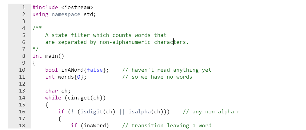 Solved Change words so that it counts sentences. In | Chegg.com