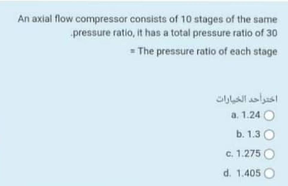 Solved An axial flow compressor consists of 10 stages of the | Chegg.com