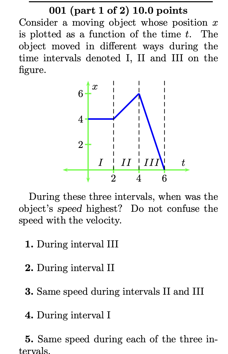 Solved 001 (part 1 of 2) 10.0 points Consider a moving | Chegg.com