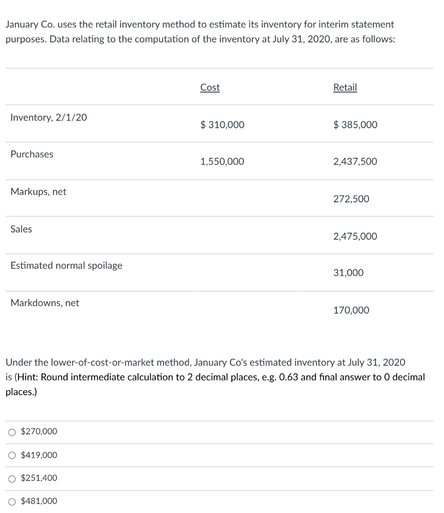 solved-january-co-uses-the-retail-inventory-method-to-chegg