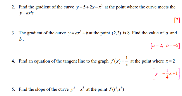 find the gradient of the curve y=(2x-3)^5 at the point (2 1)