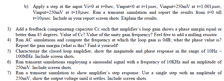 Solved Consider the schematic of the two stage amplifier | Chegg.com