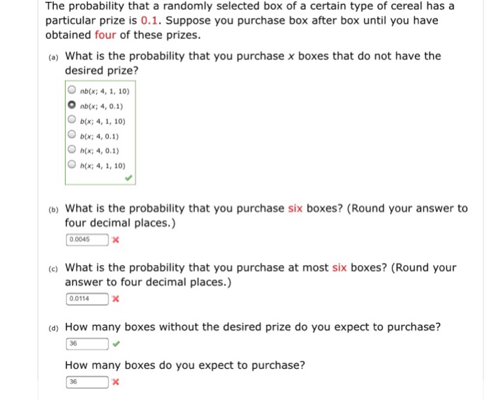 Solved The Probability That A Randomly Selected Box Of A | Chegg.com