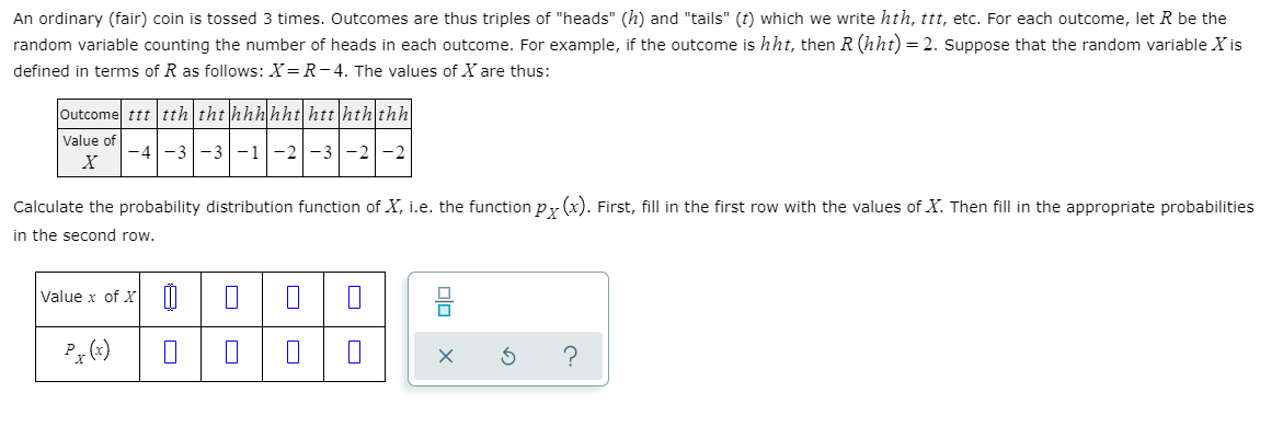 Solved An ordinary fair coin is tossed 3 times. Outcomes Chegg