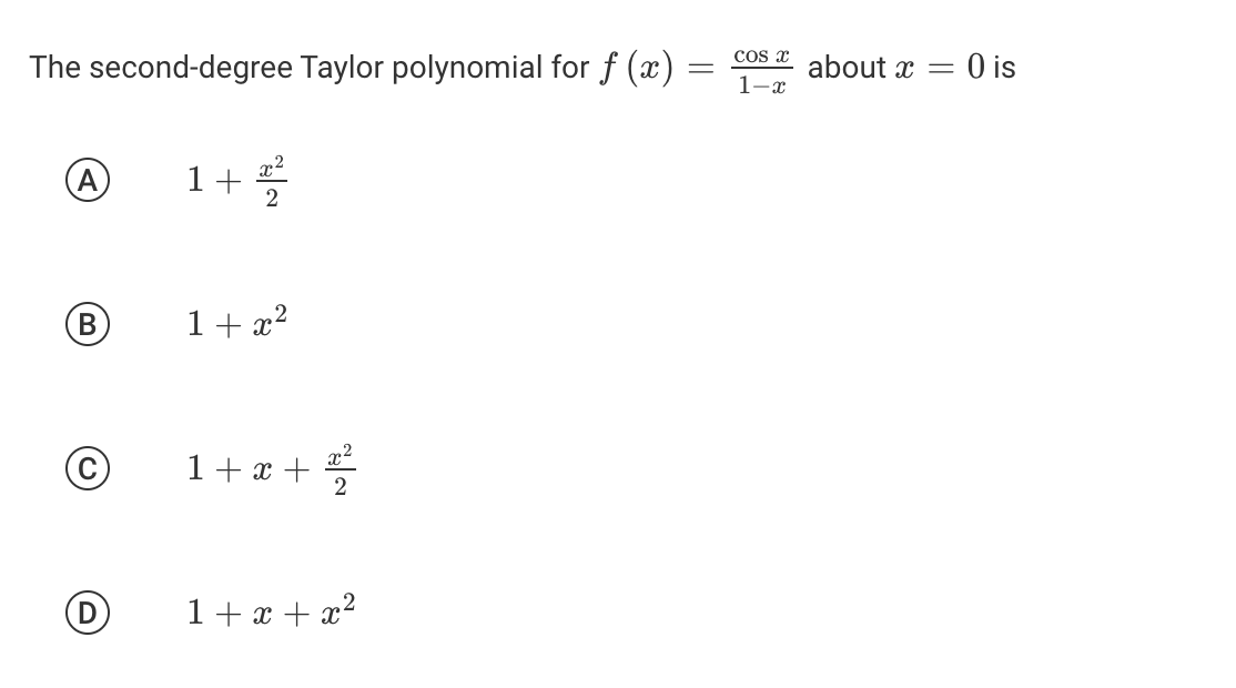 solved-the-second-degree-taylor-polynomial-for-f-x-a-1-chegg