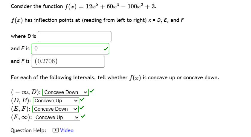 Solved Need Help Solving Please Help Consider The Function | Chegg.com