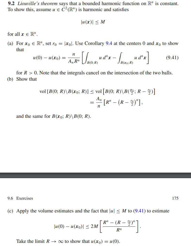 9 2 Liouville S Theorem Says That A Bounded Harmon Chegg Com