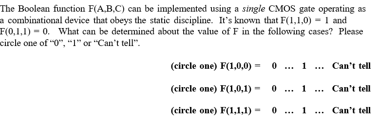 Solved The Boolean Function F(A,B,C) ﻿can Be Implemented | Chegg.com