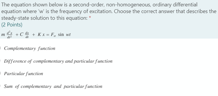 Solved The equation shown below is a second-order, | Chegg.com