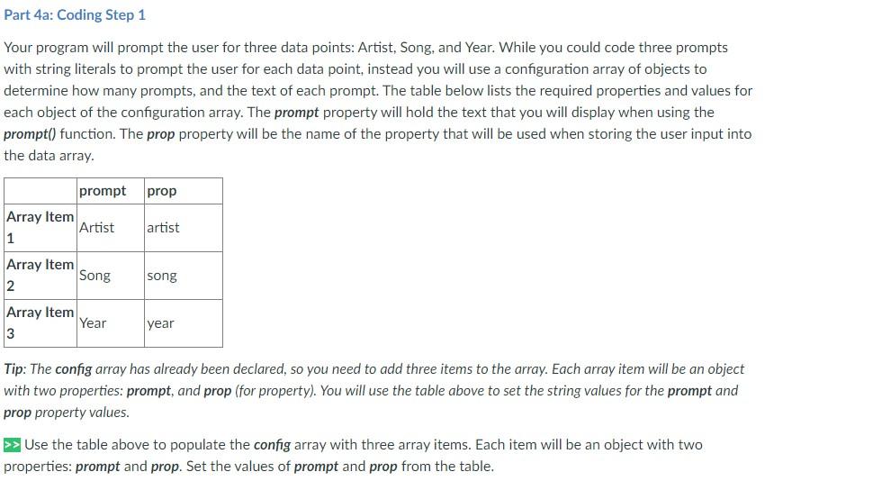 Solved Part 3: JavaScript - Program Outline, and Startup | Chegg.com