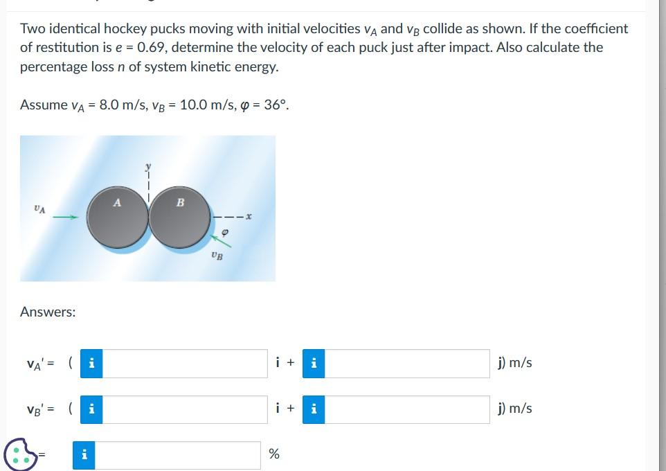 Solved Two identical hockey pucks moving with initial