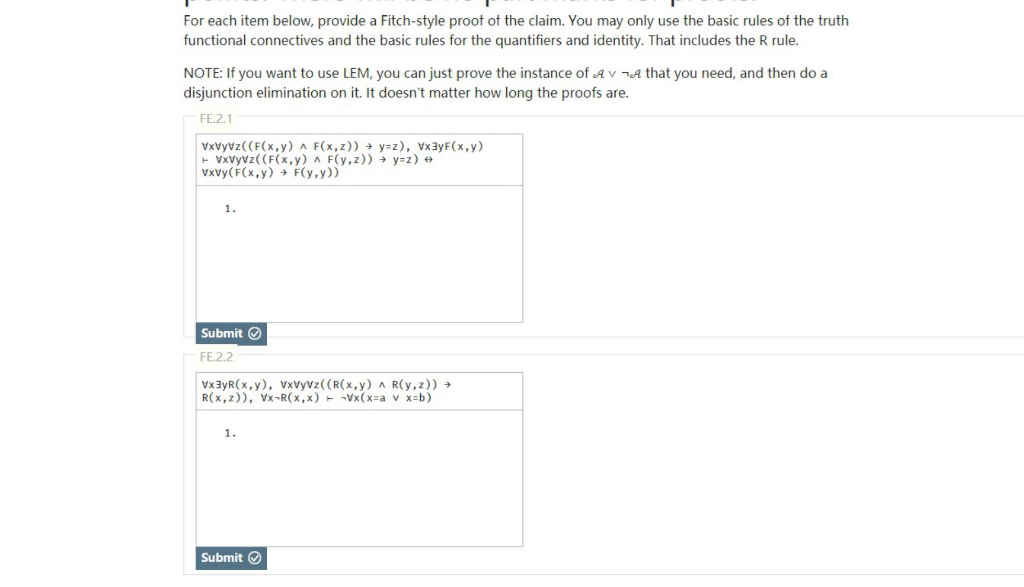 For each item below, provide a Fitch-style proof of | Chegg.com