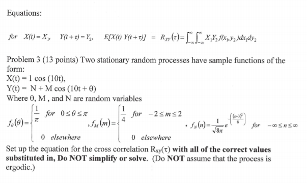 Equations: for X(t) = x, y(t + 1) = Y, E[X() Y(1 + | Chegg.com