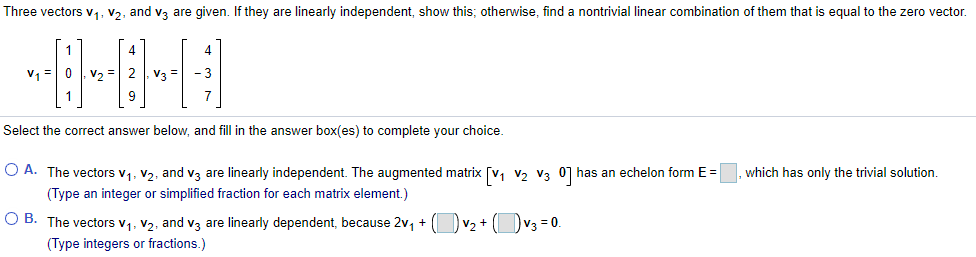 Solved Three vectors V1, V2, and V3 are given. If they are | Chegg.com