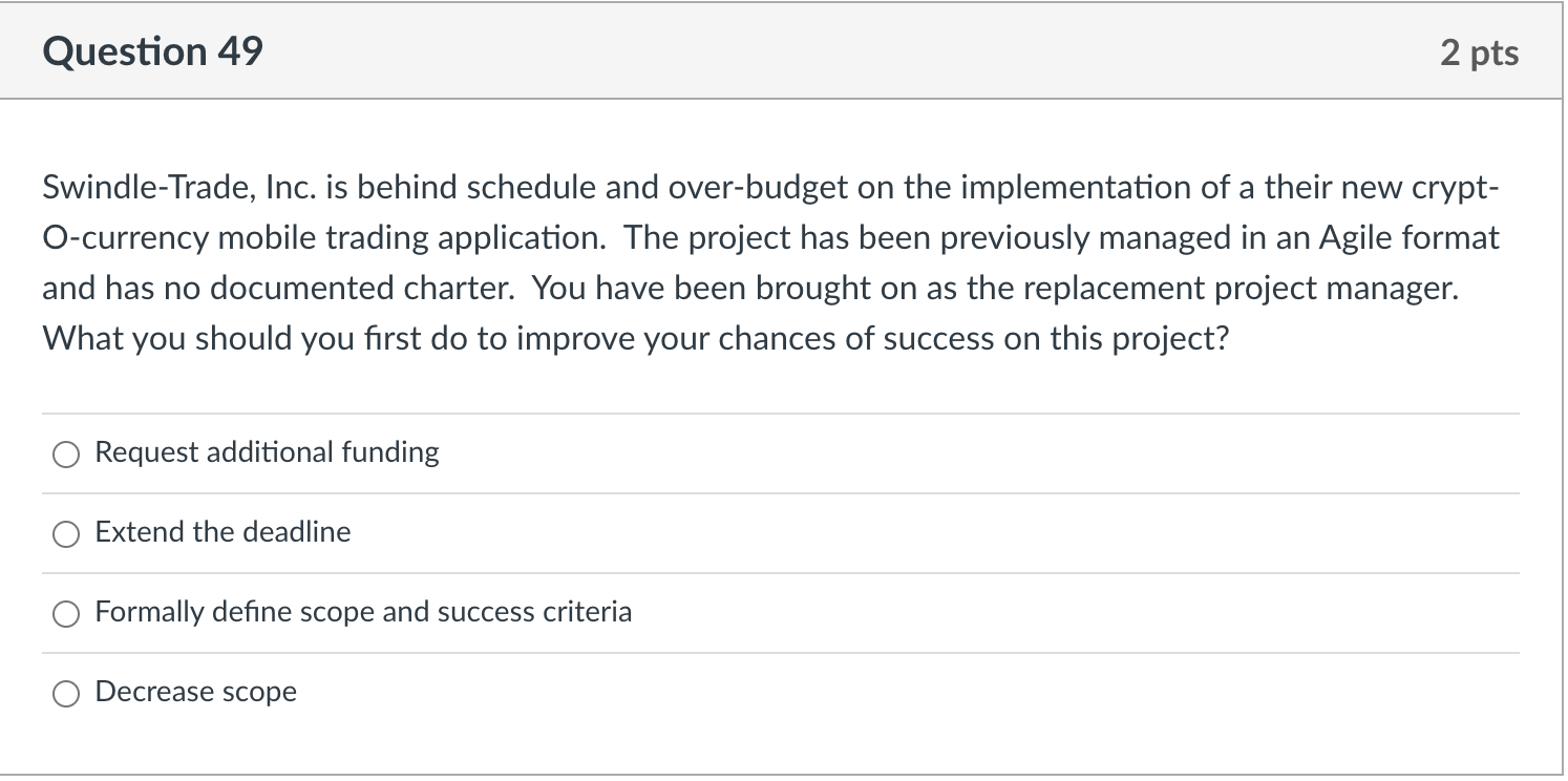 Solved Swindle-Trade, Inc. is behind schedule and | Chegg.com