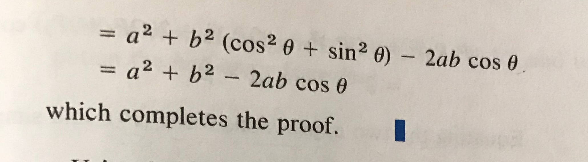 Solved Why Does C2 A2 B2 2ab CosΘ In This Given 6645