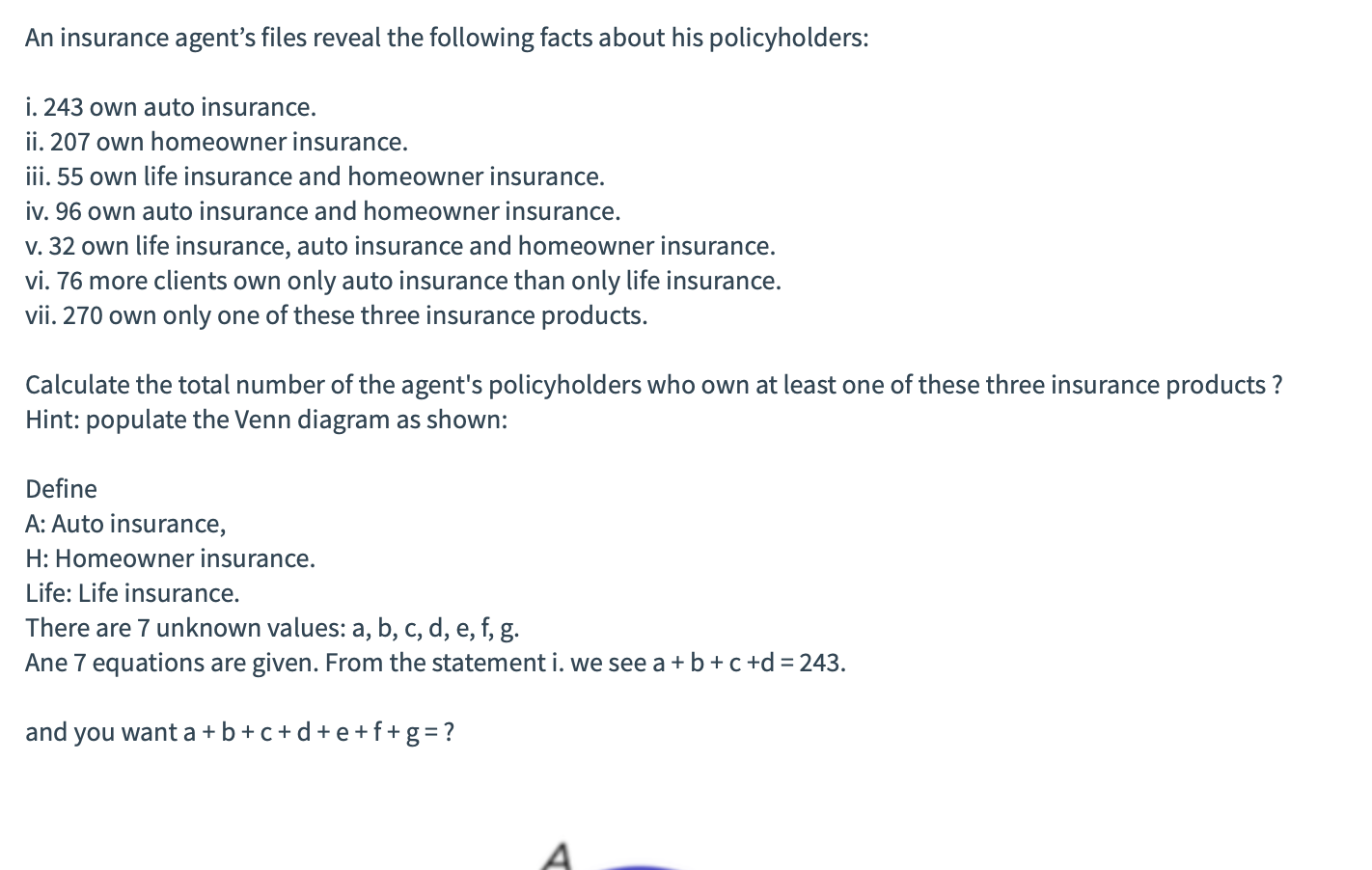 Solved An insurance agent’s files reveal the following facts | Chegg.com