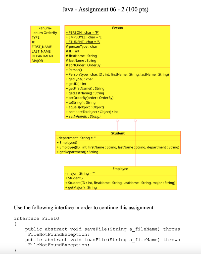 Solved Java - Assignment 07 - 1 (100 pts) «enum>> enum Order | Chegg.com
