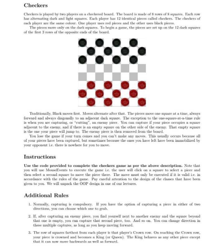 Two deals player checkers