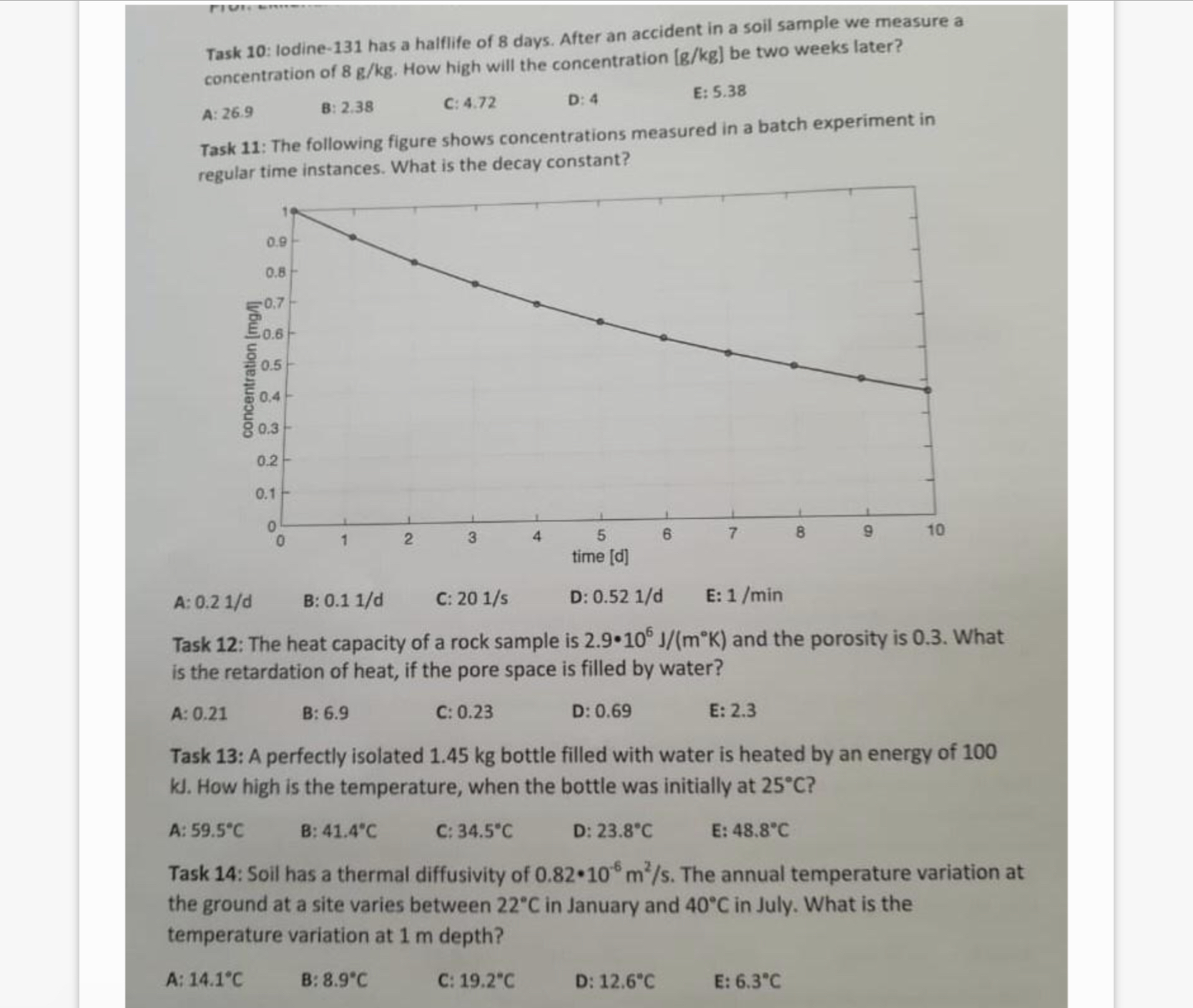 Solved Task 10 Iodine131 has a halflife of 8 days. After