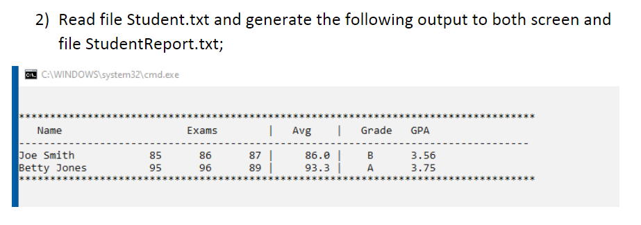 Solved C++ Read file Student.txt and generate the | Chegg.com