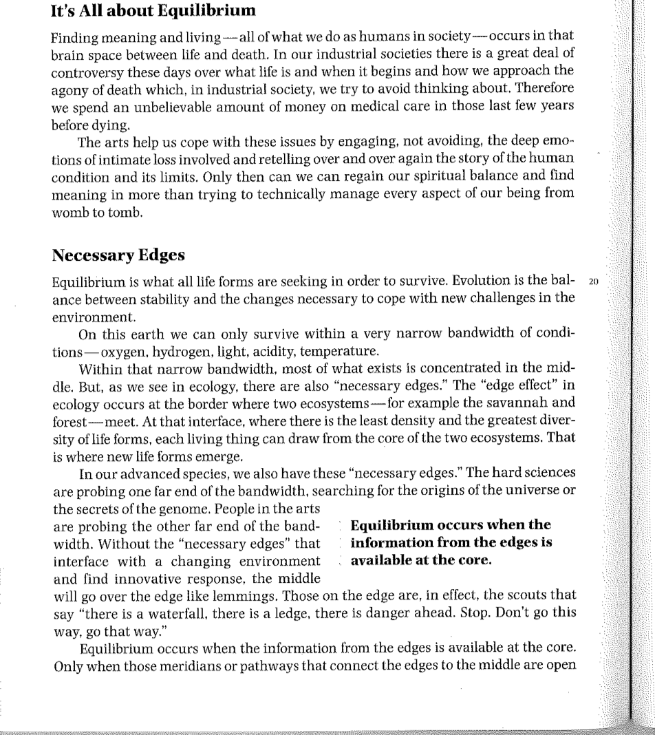 In "Necessary edges Arts, empathy and Education,"