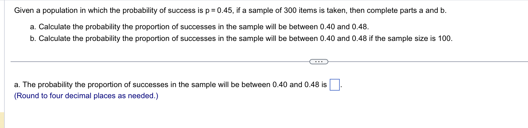 Solved Given a population in which the probability of | Chegg.com