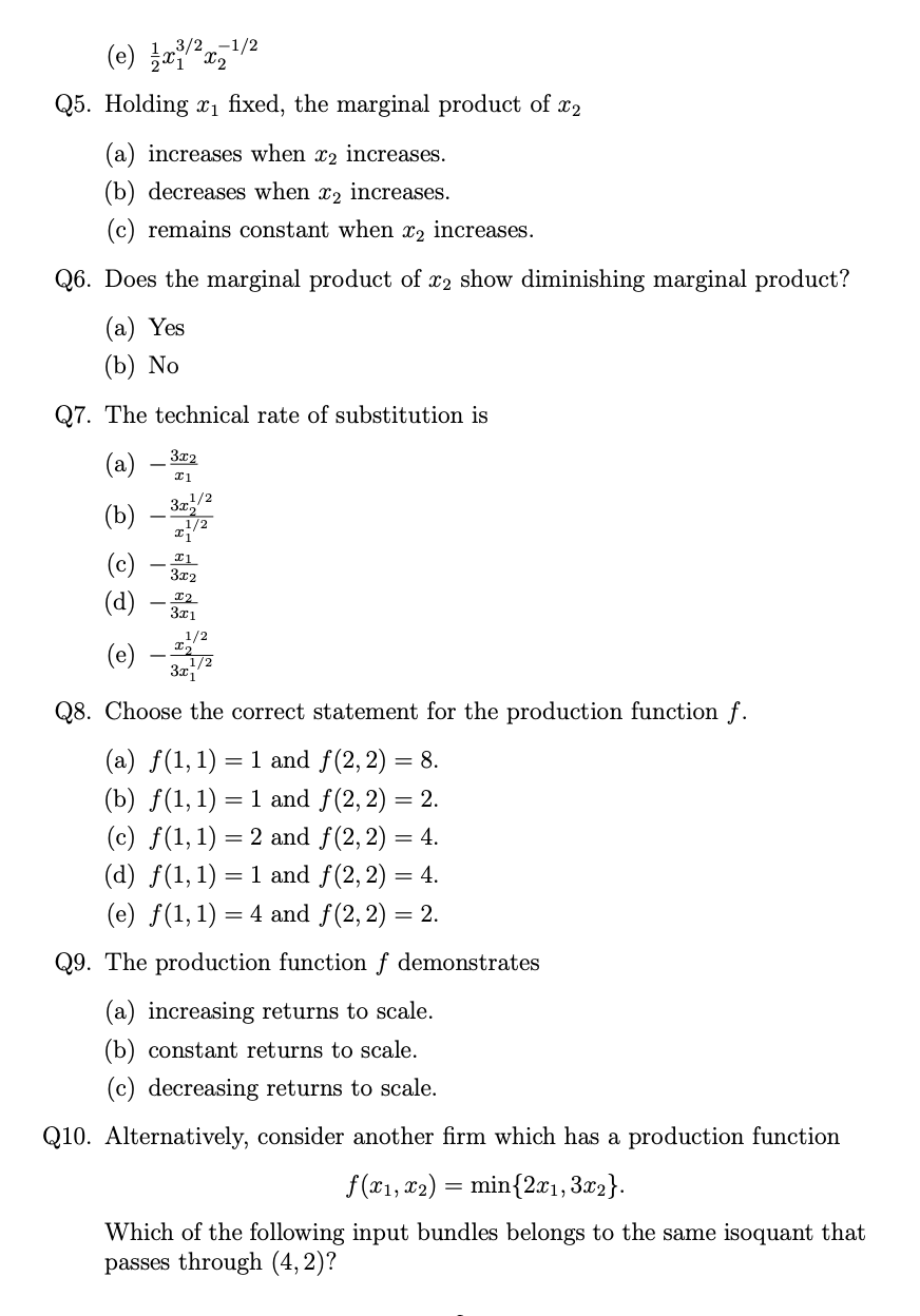 Solved PROBLEM I. Suppose that a firm has a production | Chegg.com