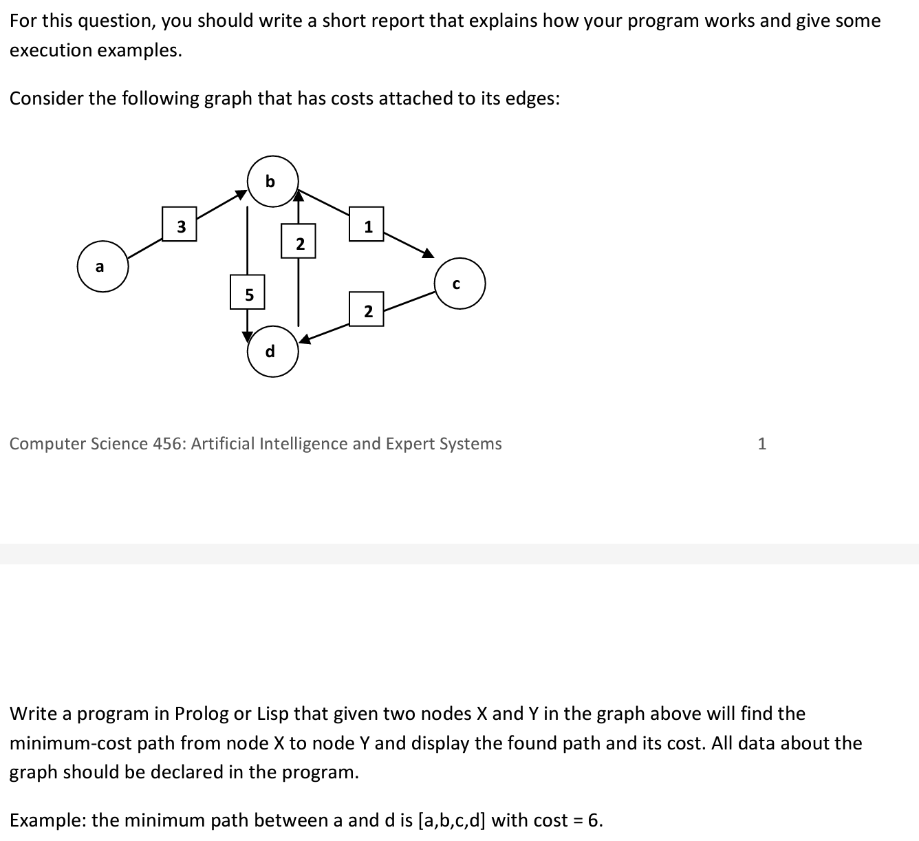 Solved For this question, you should write a short report | Chegg.com