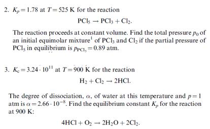 Solved Kp=1.78 ﻿at T=525K ﻿for the reactionPCl5→PCl3+Cl2. | Chegg.com