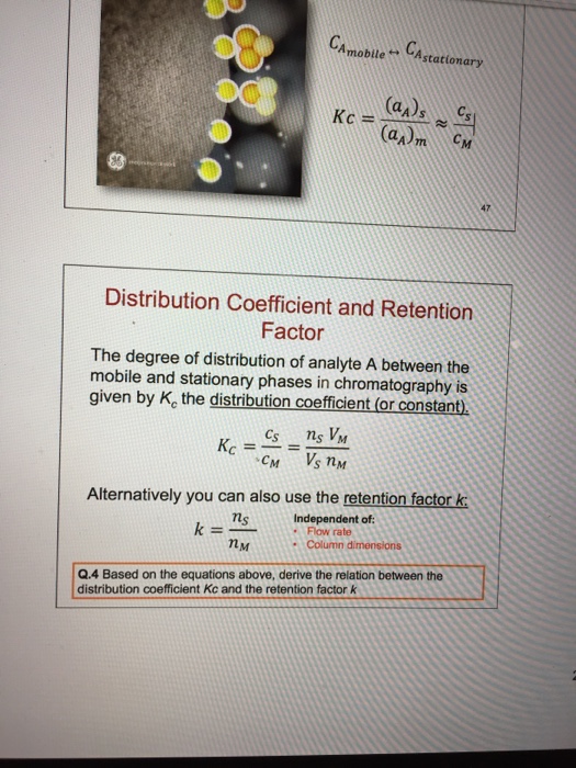 Solved A mobile艹cAstationary 47 Distribution Coefficient and | Chegg.com