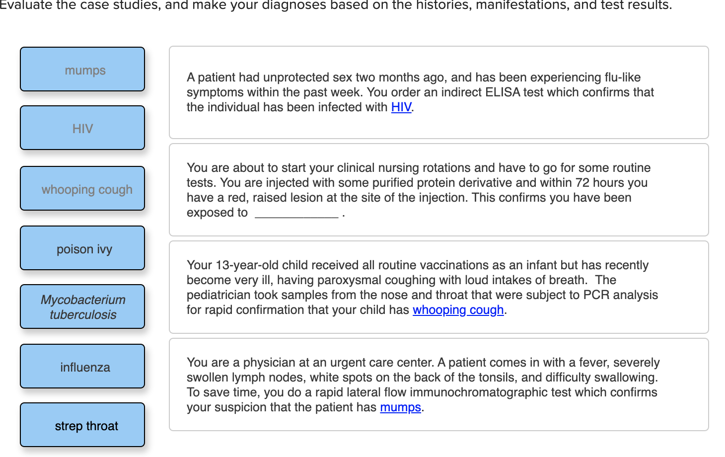 Solved Evaluate the case studies, and make your diagnoses | Chegg.com