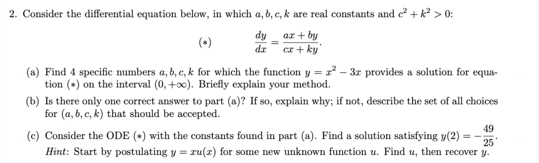 Solved Consider the differential equation below, in which | Chegg.com