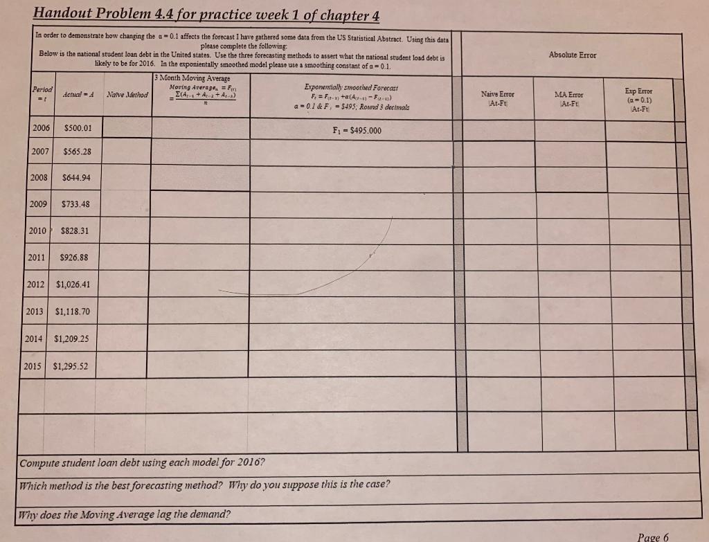 Solved Handout Problem 4.4 for practice week 1 of chapter 4 | Chegg.com