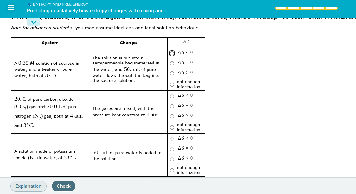 Solved III O ENTROPY AND FREE ENERGY Predicting | Chegg.com