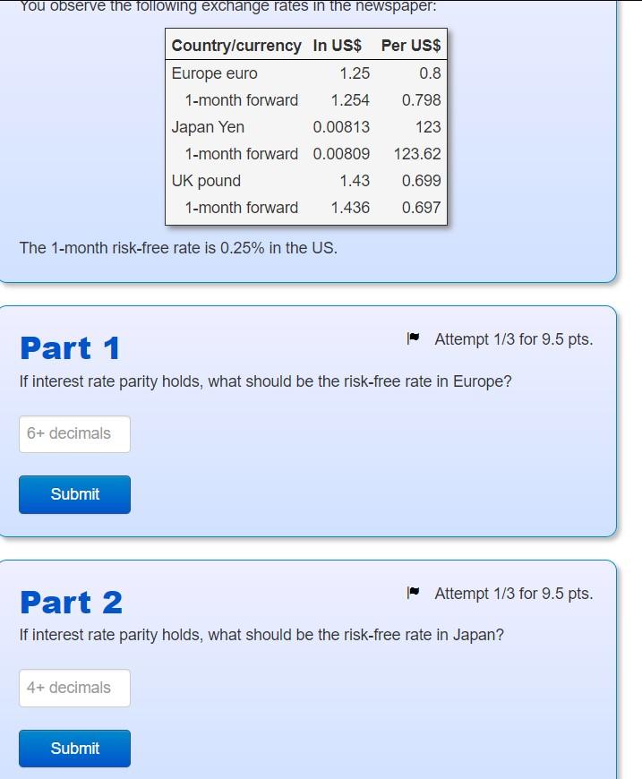 risk free interest rate us