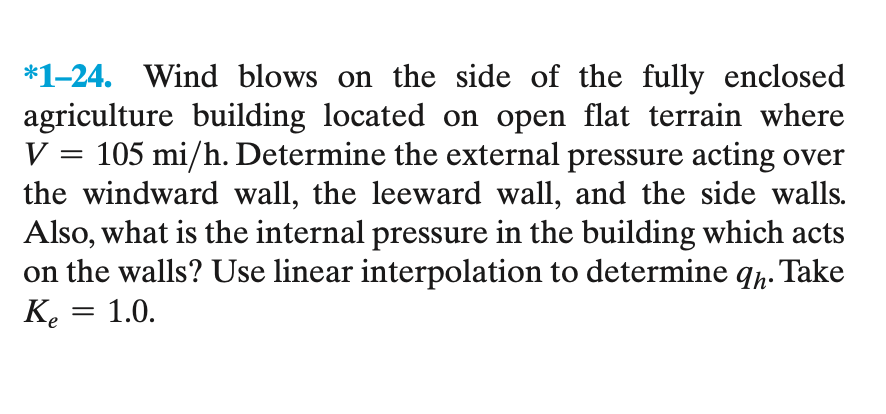 Solved *1–24. Wind Blows On The Side Of The Fully Enclosed | Chegg.com