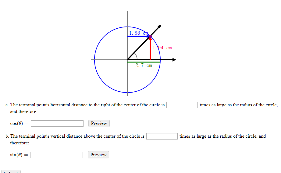 Solved Consider The Angle Shown Below That Has A Radian