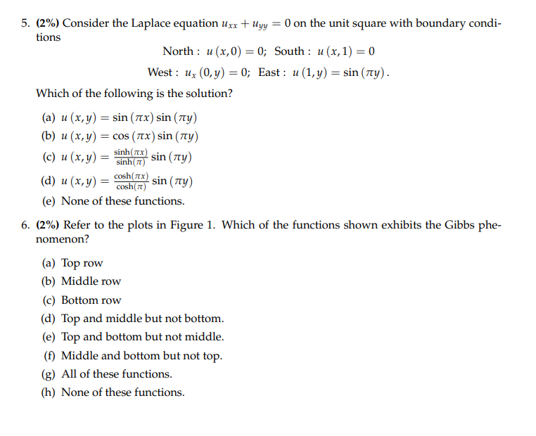 Solved 5 2 Consider The Laplace Equation Uxx Uyy 0