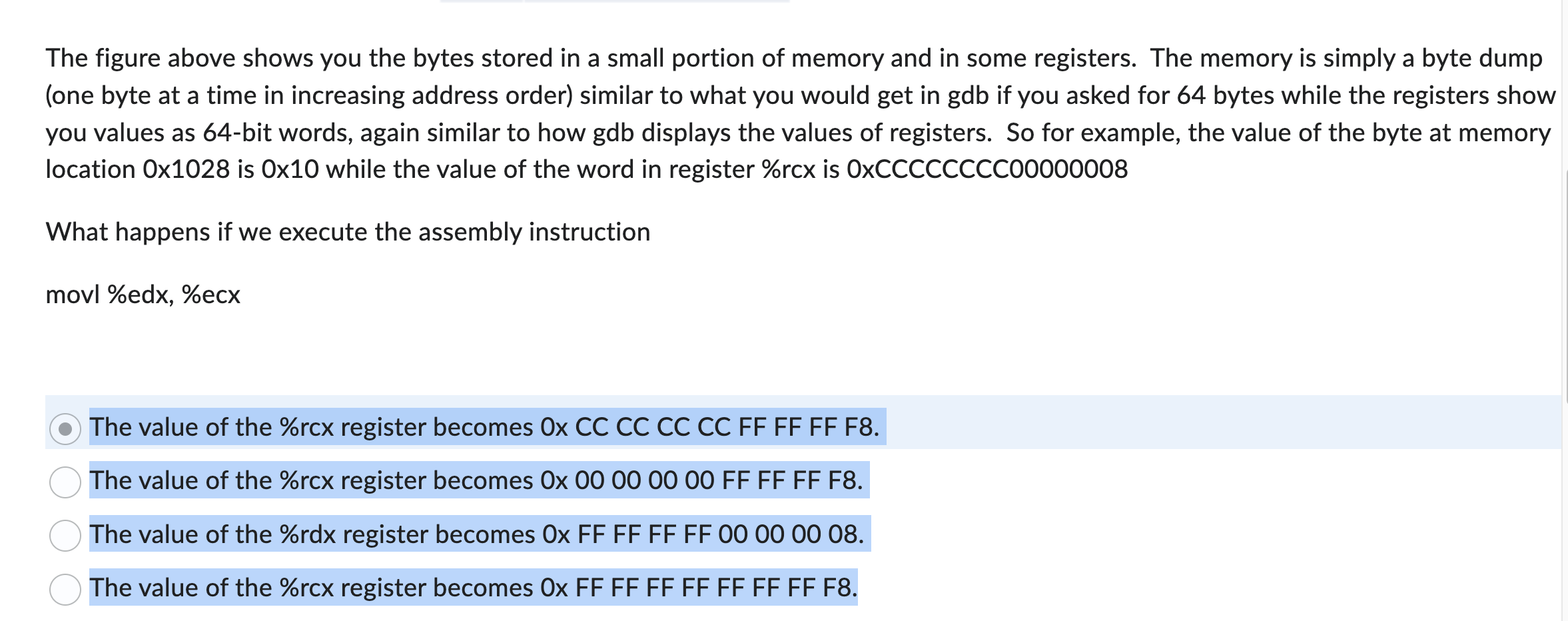 Solved The figure above shows you the bytes stored in a | Chegg.com
