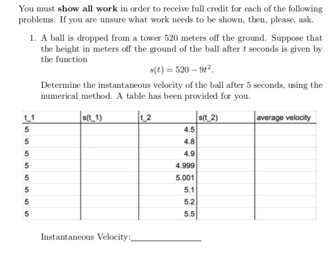Solved Please show work so I can try to understand the | Chegg.com