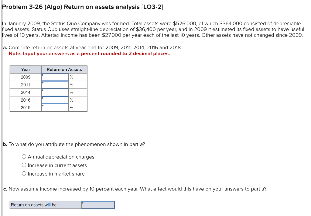 Solved In January 2009 , the Status Quo Company was formed.