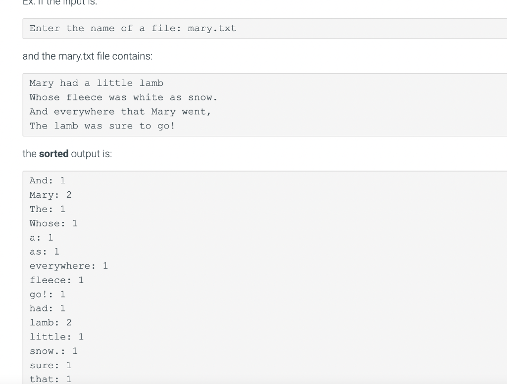 Solved 8.5 LAB: Dictionary to count words - Python Write a | Chegg.com