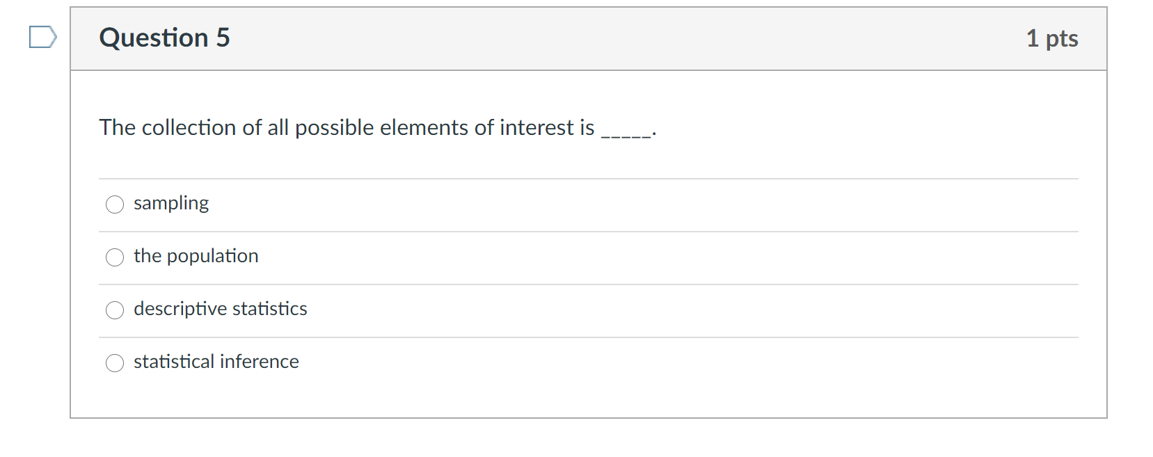 Solved Question 3 1 pts Which of the following is an example | Chegg.com