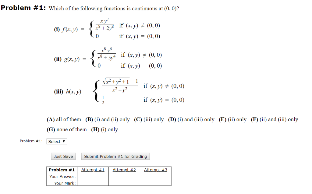 Solved Problem #1: which of the following functions is | Chegg.com