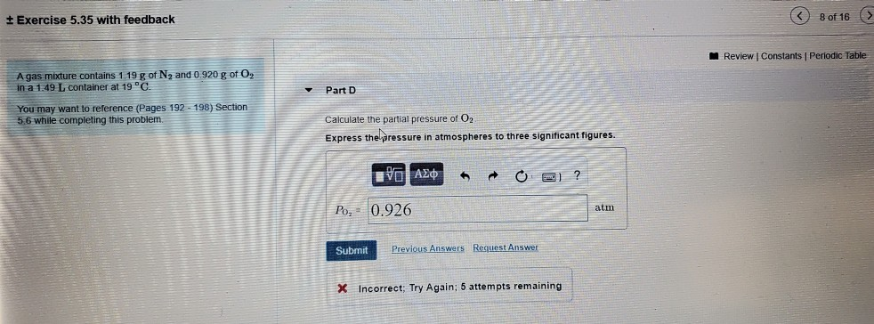 Solved 8 of 16 > Review Constants Periodic Table A gas | Chegg.com