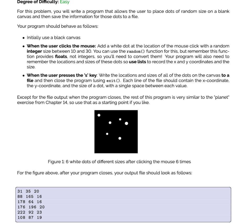 Solved Code typed in processing using python. DO NOT use | Chegg.com