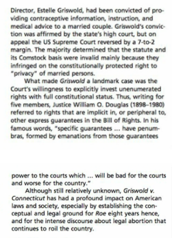 Solved Griswold v. Connecticut (1965) Griswold v.